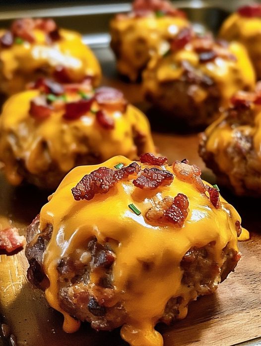 Bacon Cheeseburger Meatloaf Bites