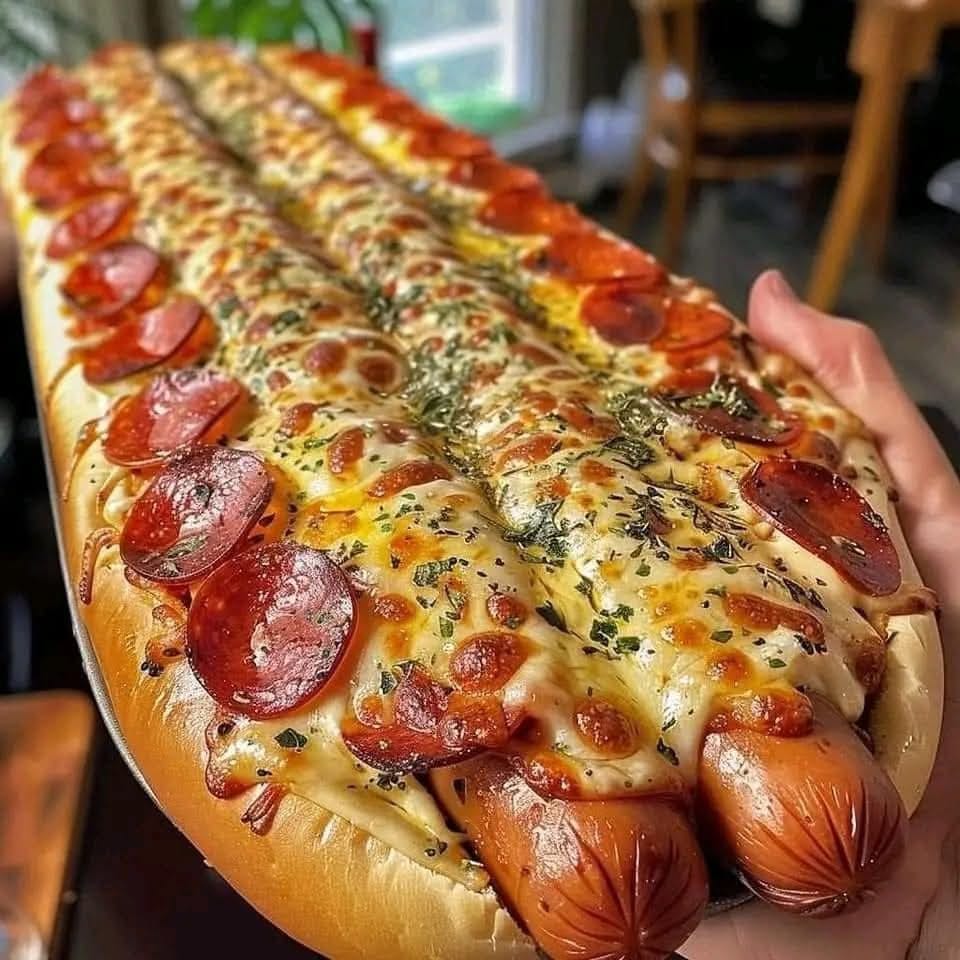 HUGE CHEESE DOG SANDWICH