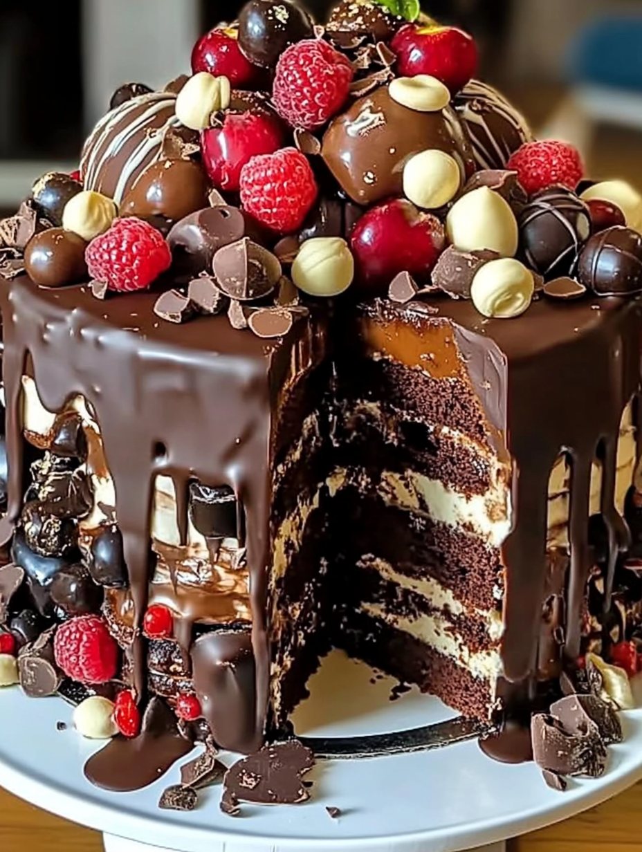 Epic Chocolate Overload Explosion Cake