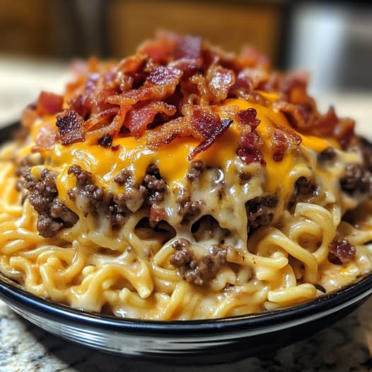 Bacon Cheeseburger Noodle Bake