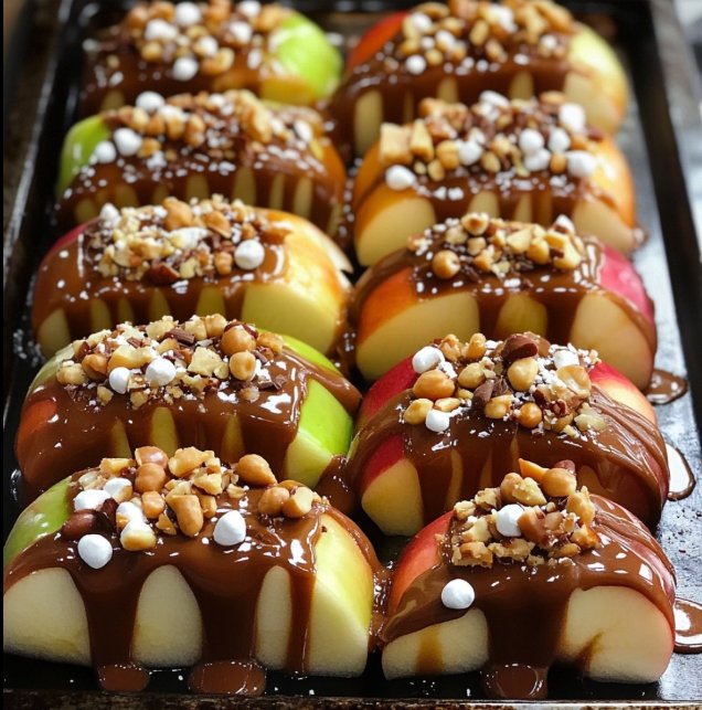 I’m convinced these Sheet Pan Caramel Apples are why my family loves fall