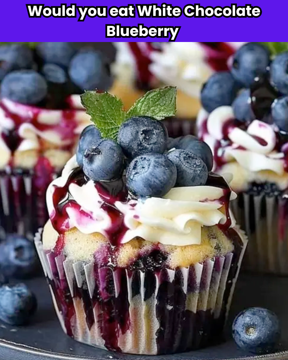 White Chocolate Blueberry Cheesecake Cupcakes Recipe