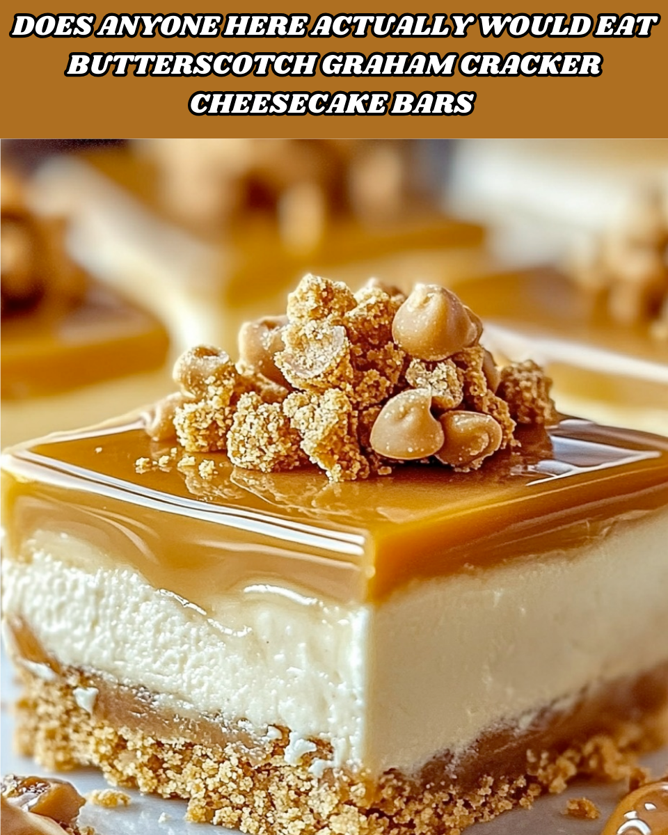 Butterscotch Graham Cracker Cheesecake Bars