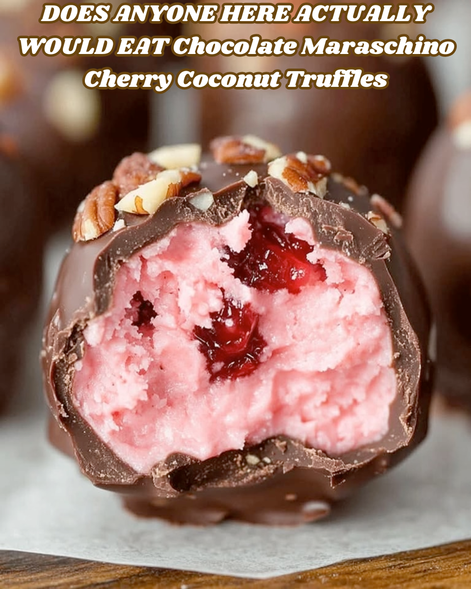 Chocolate Maraschino Cherry Coconut Truffles