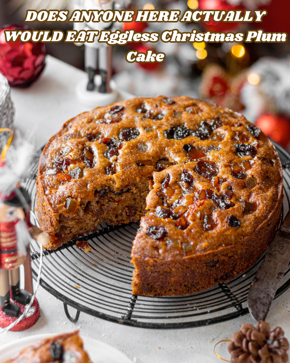 Eggless Christmas Plum Cake