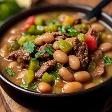 Slow Cooker Pinto Beans, Green Chile and Beef