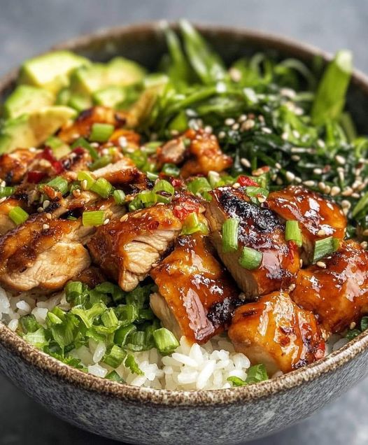 Sticky Chicken Rice Bowls