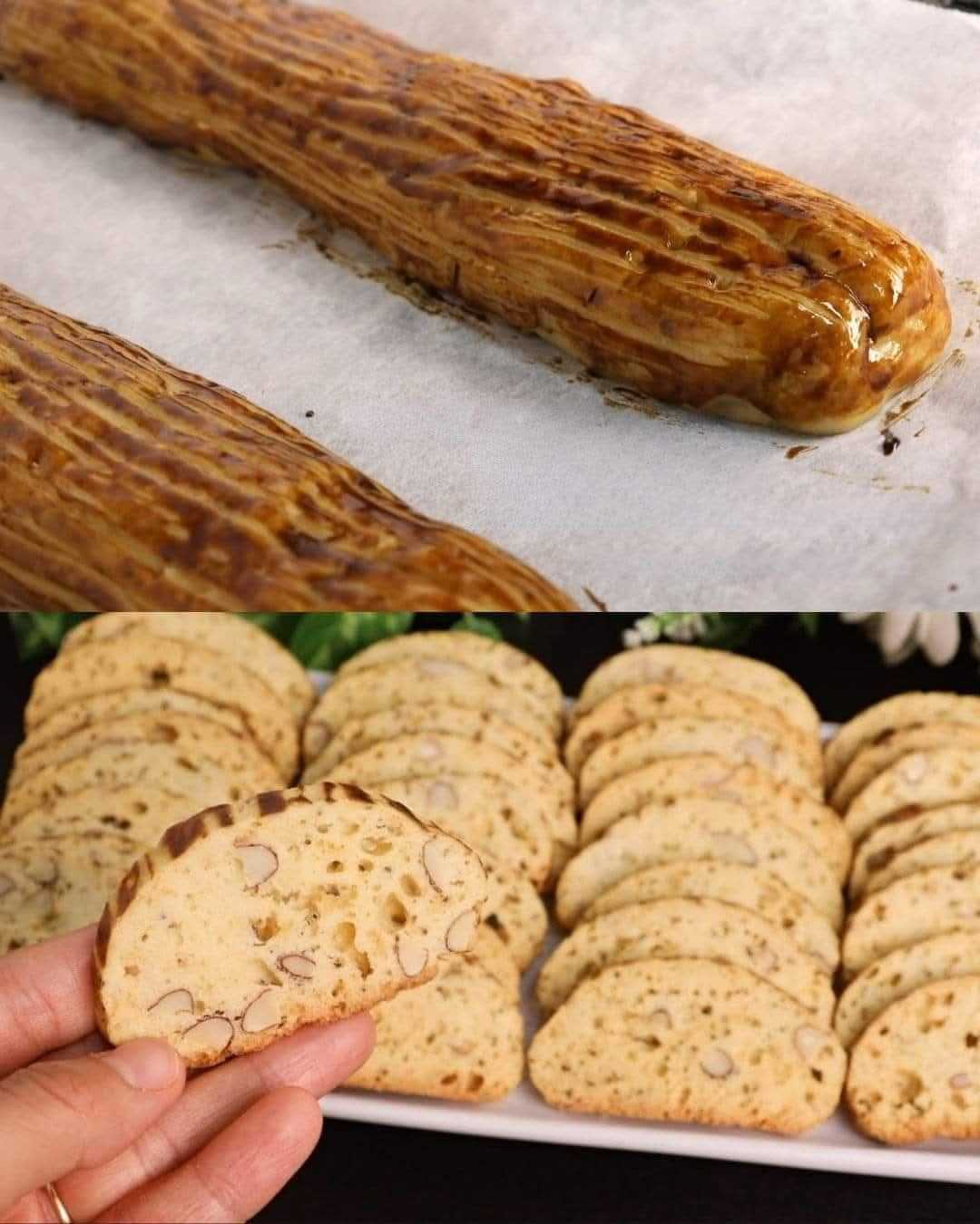 Moroccan Almond Biscotti with Anise and Sesame