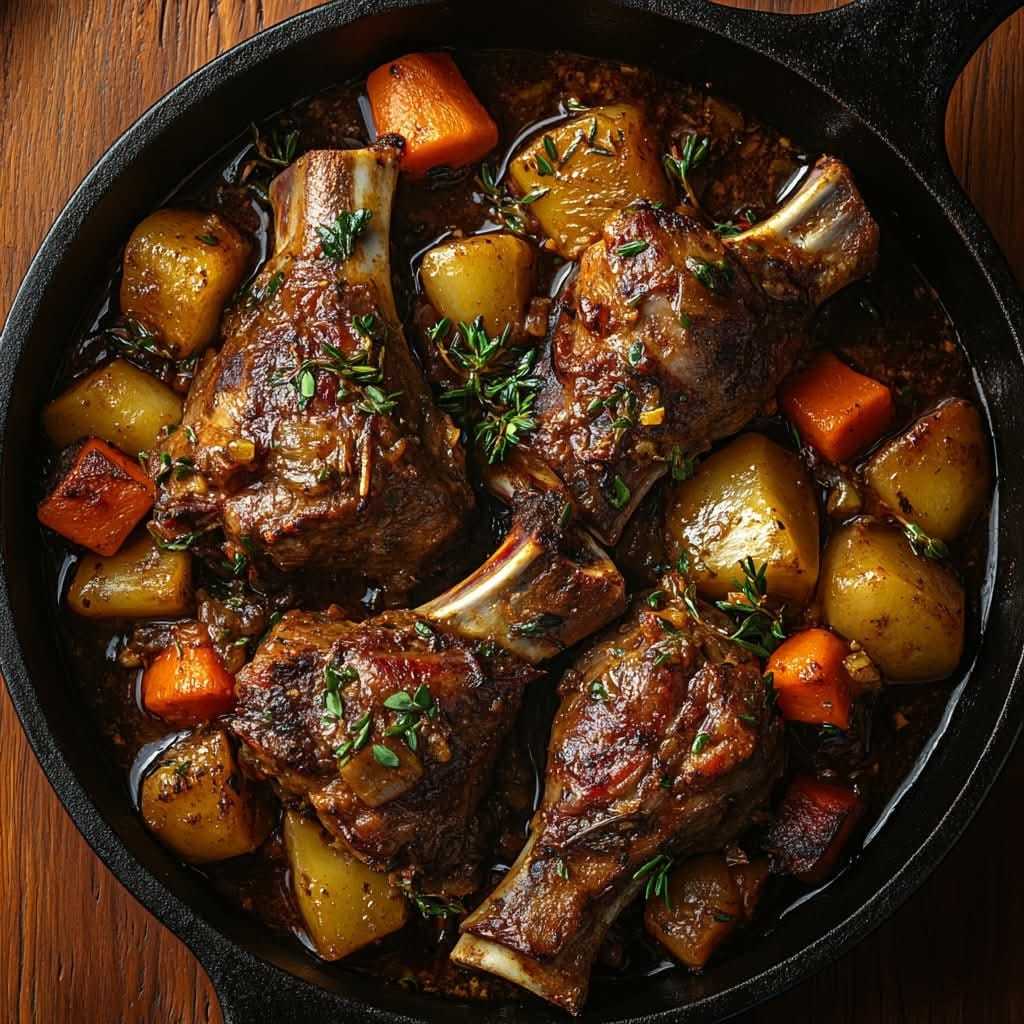 Braised Lamb Shanks with Vegetables