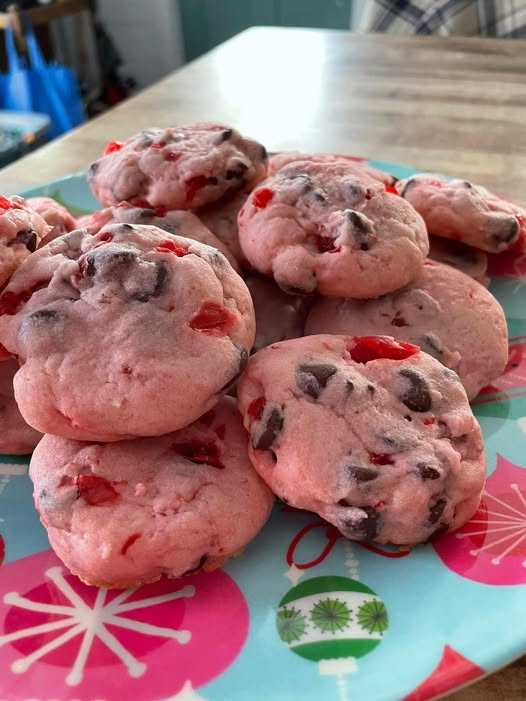 Cherry Almond Chocolate Chip Cookies