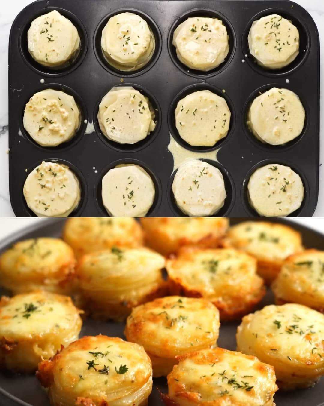 Mini Potato Dauphinoise (Gratin Stacks)