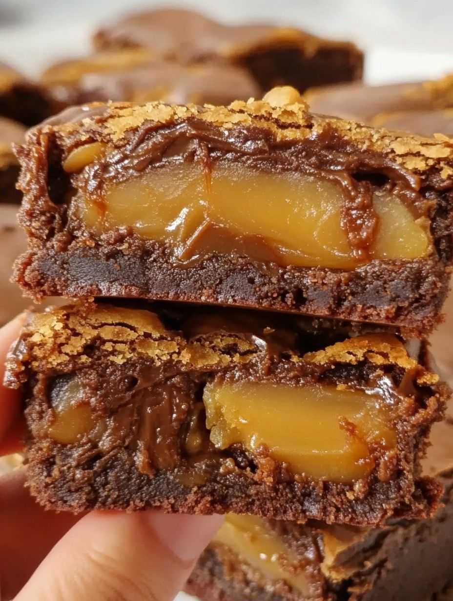 Mars Bar & Caramel Stuffed Brookies