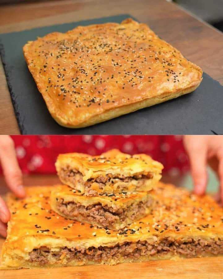 Savory Meat Pie with Plain Puff Pastry