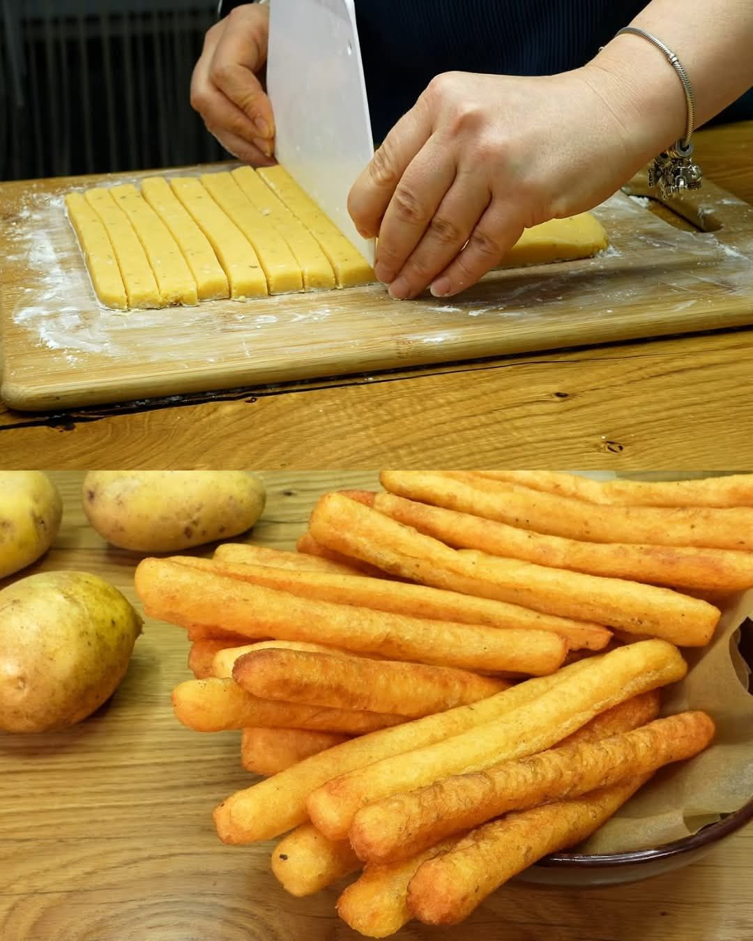 Garlic Butter Potato Sticks with Cheese