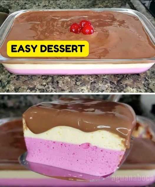 Easy Dessert: With 2 Layers, Super Creamy Delight