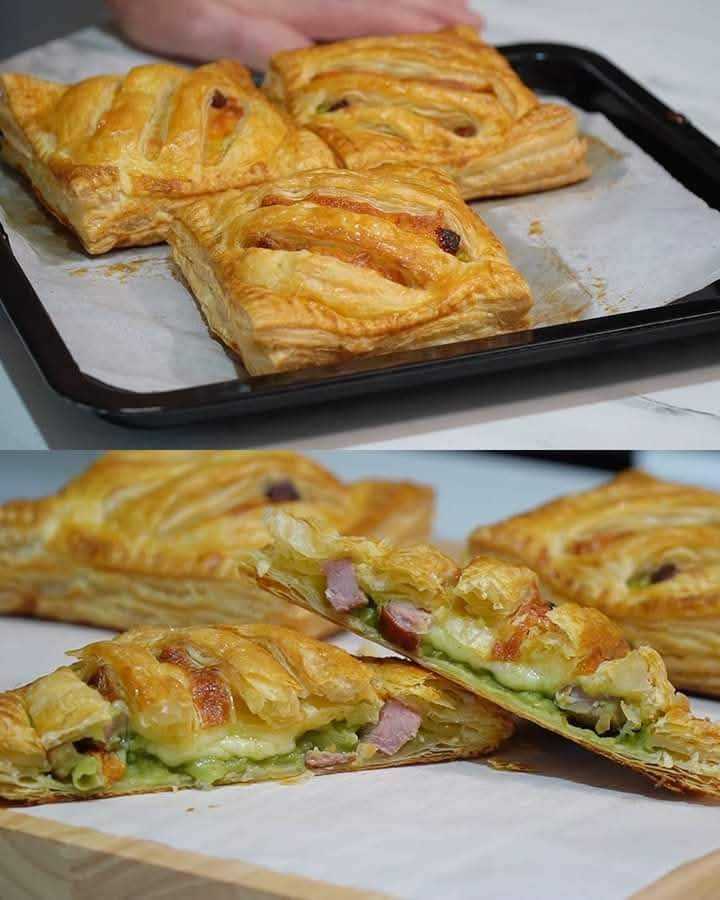 Puff Pastry Ham and Cheese Pockets