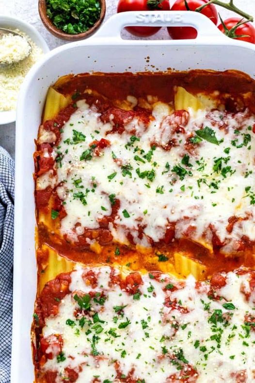 Manicotti with 3-Cheese Filling