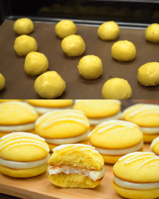 Lemon Cookies with Condensed Milk Cream