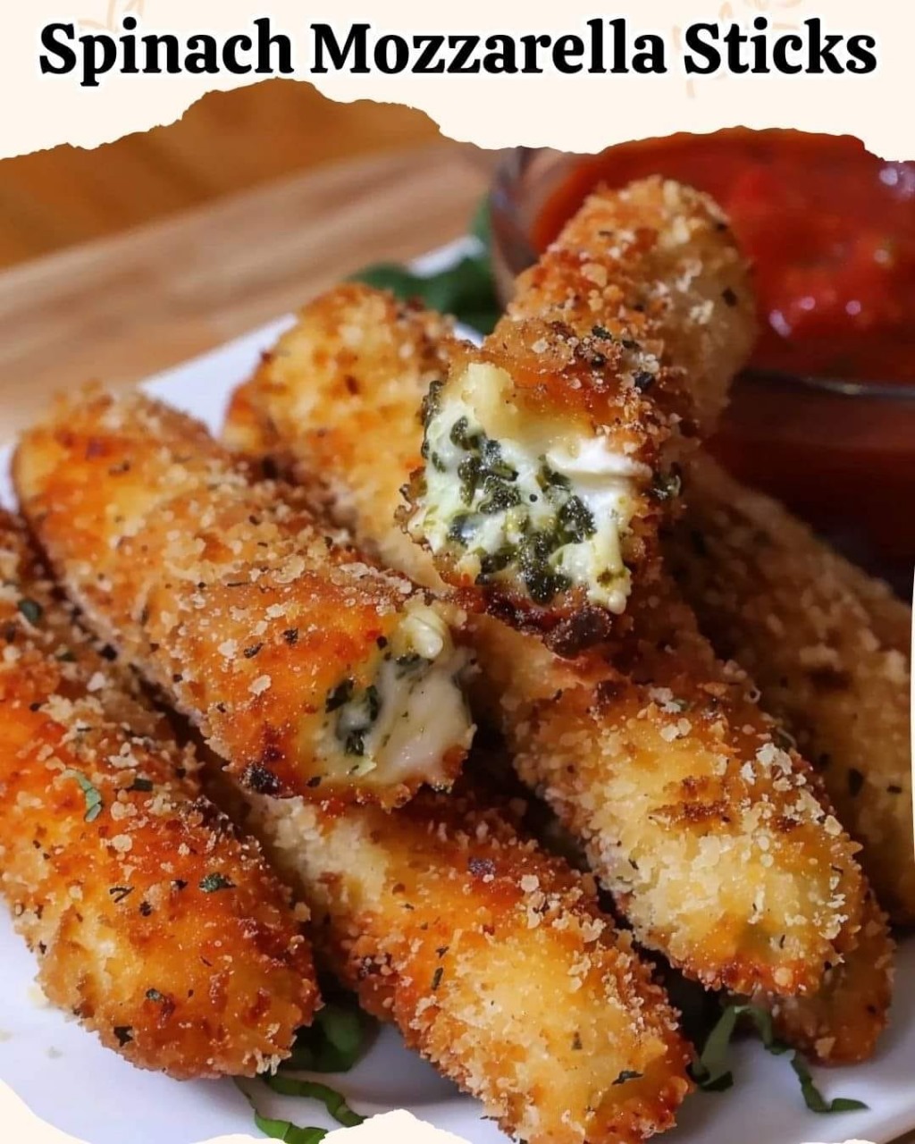 Spinach Mozzarella Sticks