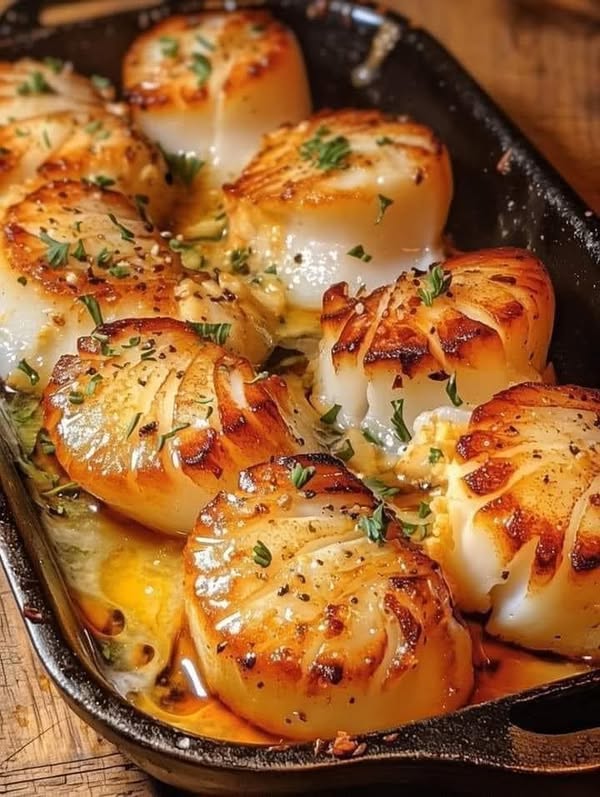 Garlic Butter Baked Scallops