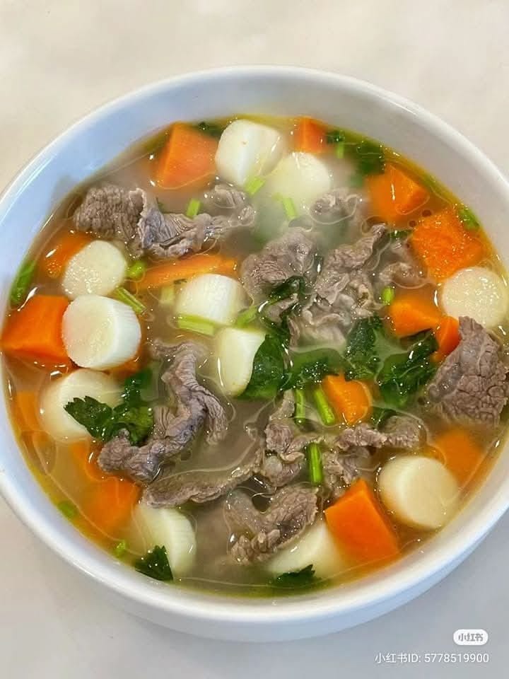 beef soup with carrots and radish recipe