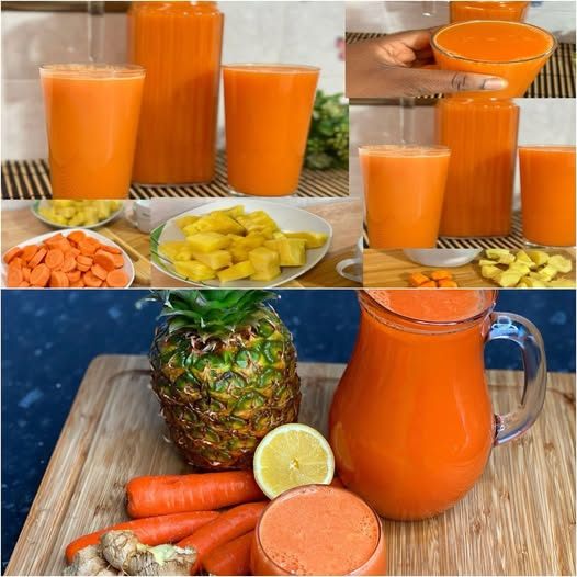 How to make the perfect pineapple, Turmeric, carrot, lemon juice /homemade immune boost juice