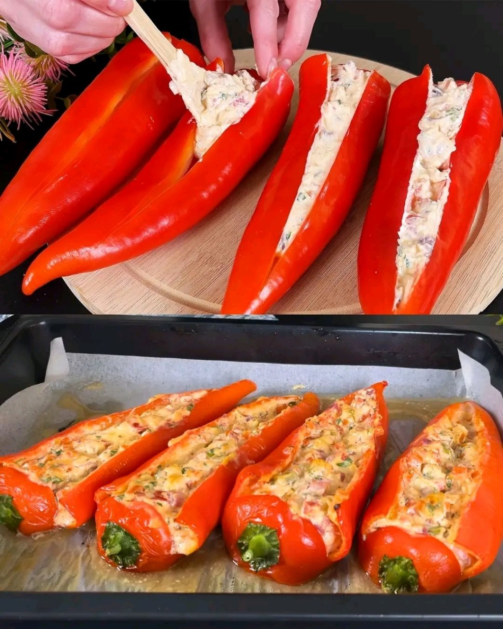 Stuffed Bell Peppers with Feta and Vegetables