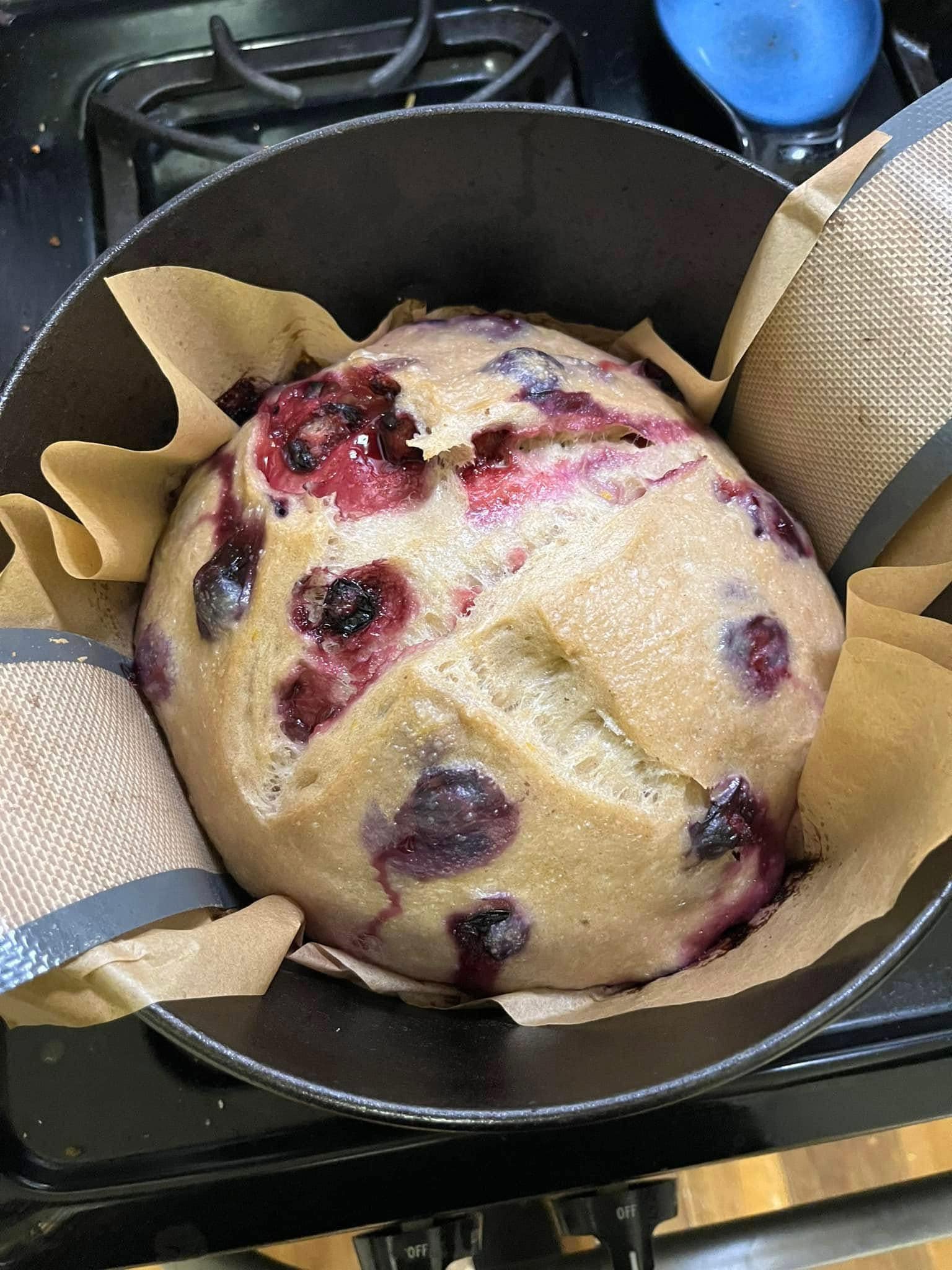 Lemon Blueberry Cream Cheese Sourdough