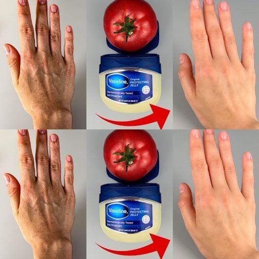 Rejuvenate Your Hands with Vaseline and Tomato