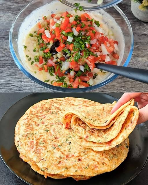 Egg Paratha With Liquid Dough