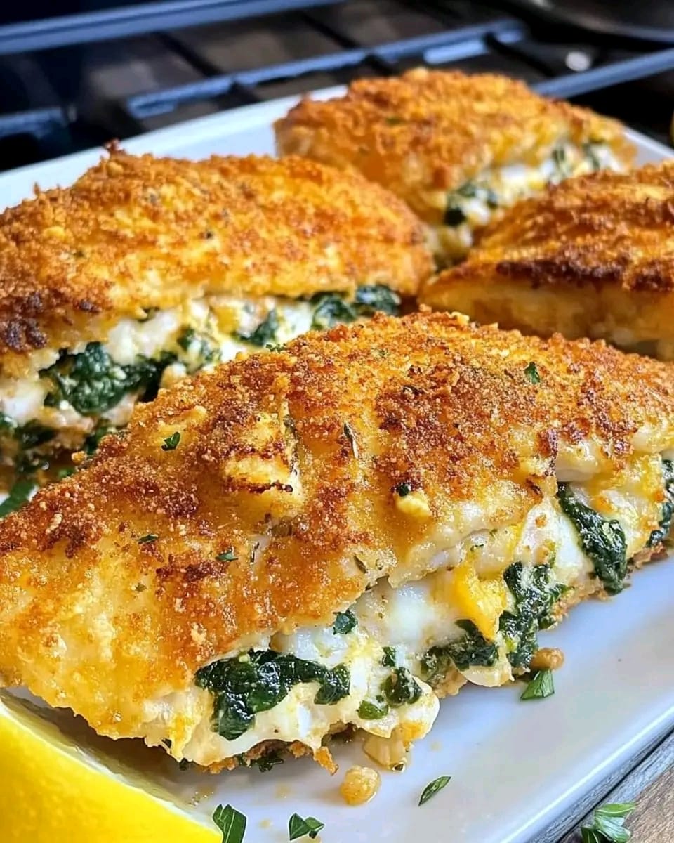 STUFFED CATFISH WITH CHEESE, SPINACH, AND CRAB MEAT 🧀🌿 (a delightful seafood dish)