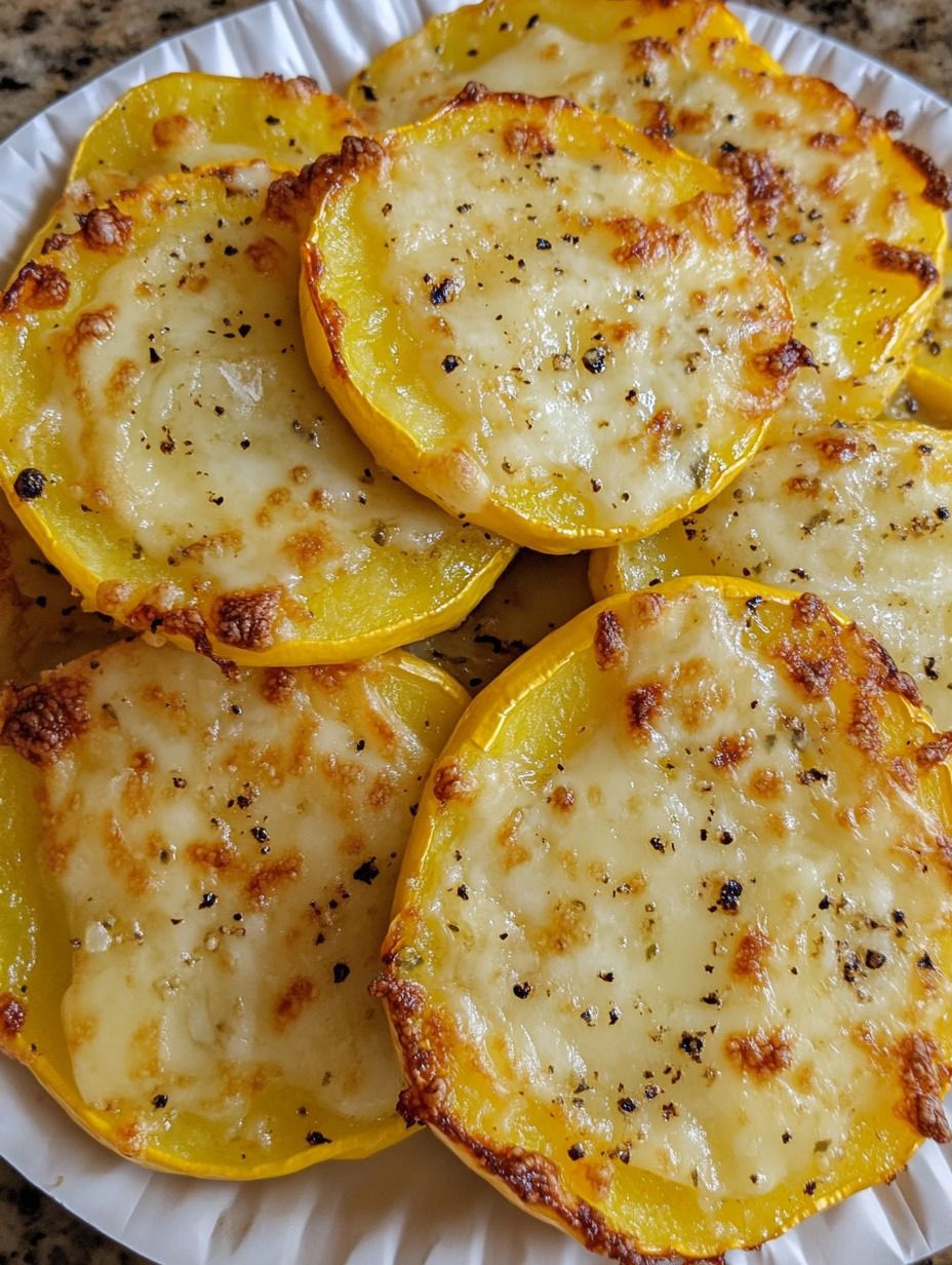 Cheesy Baked Squash Rounds