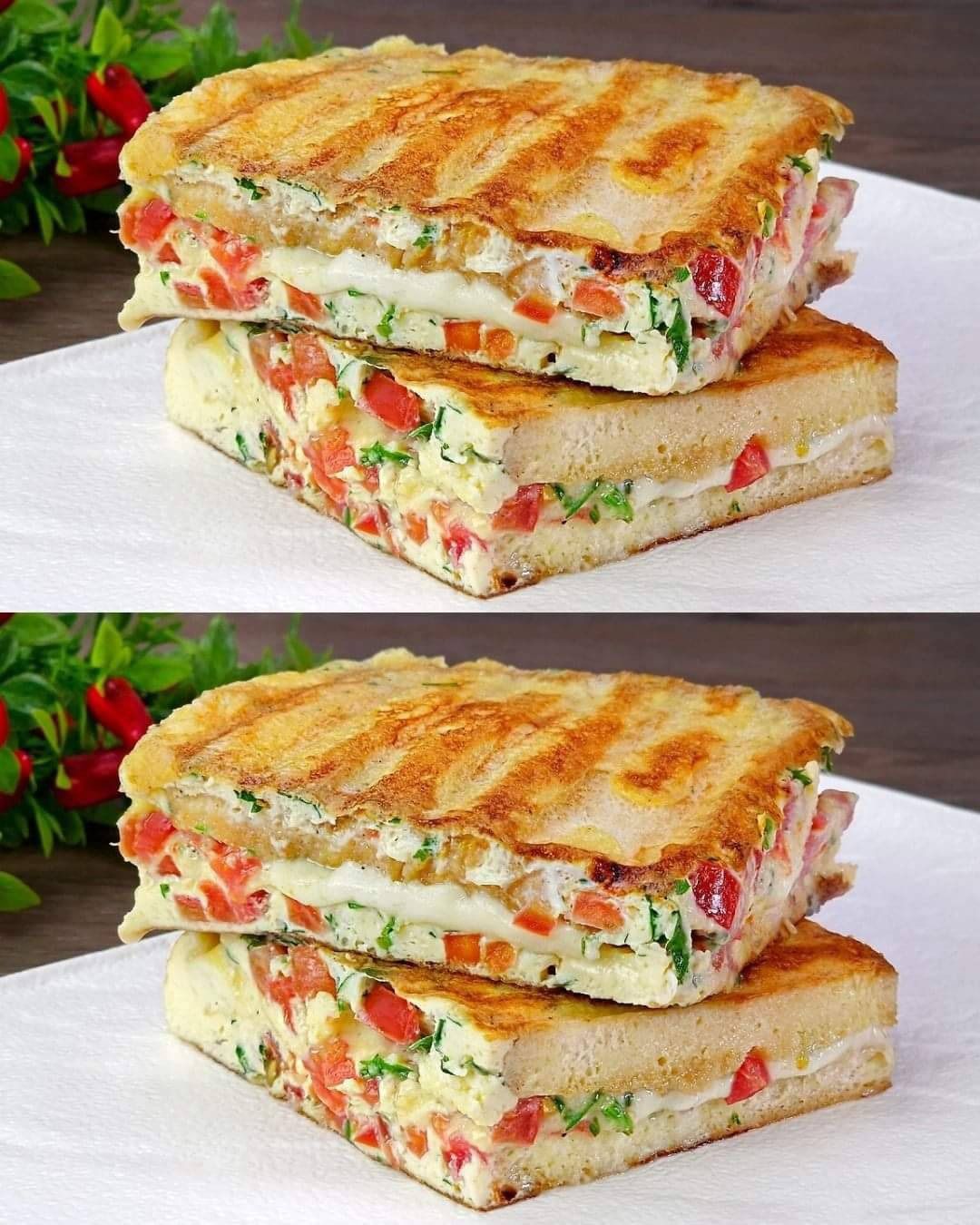 Grilled Veggie & Egg Sandwich