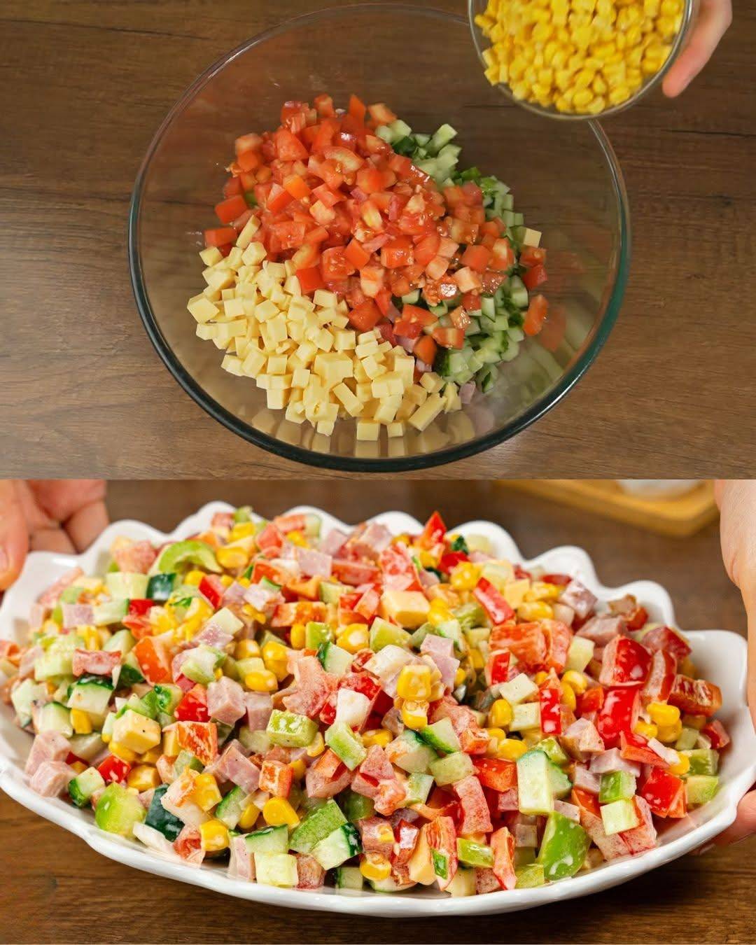 Mexican-Inspired Salad with Ham and Cheese