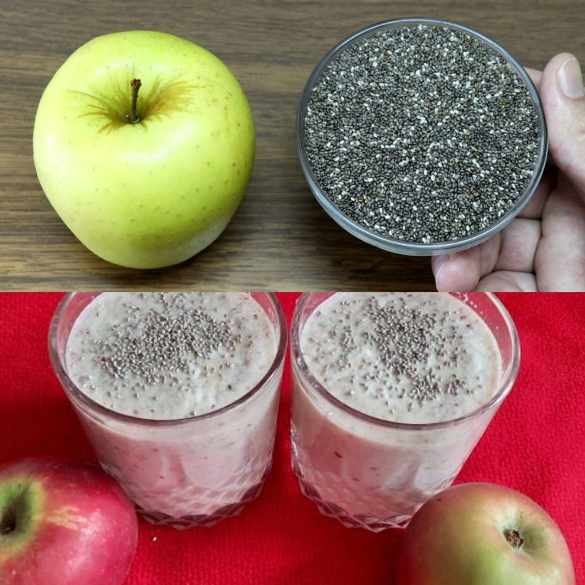 Apple and Chia Seed Smoothie Recipe for Weight Loss