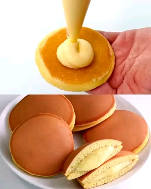 Dorayaki Pancakes with Custard Cream Filling