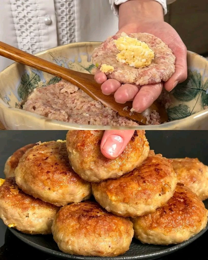 Cheesy Meat and Potato Patties